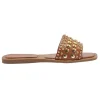 Clear Studded Mule Sandal Tan