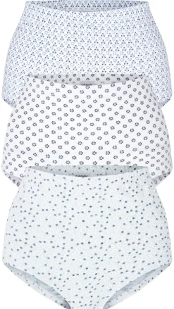 CurveWow 3 Pack Full Cotton Brief Blue/White