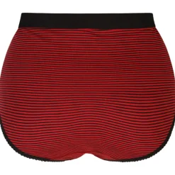 CurveWow 5 Pack Full Cotton Brief Black & Red