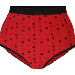 CurveWow 5 Pack Full Cotton Brief Black & Red