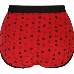 CurveWow 5 Pack Full Cotton Brief Black & Red