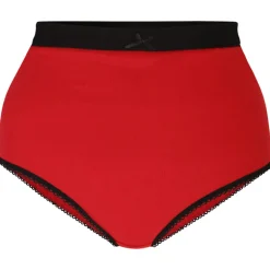 CurveWow 5 Pack Full Cotton Brief Black & Red