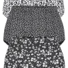 CurveWow 3 Pack Printed Briefs Black Print