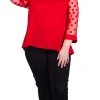CurveWow Cut-Out Tunic Red