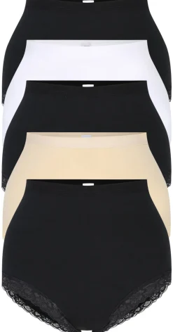 CurveWow Lace Brief 5 Pack Multi