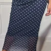 CurveWow Mesh Pencil Skirt Navy Polka