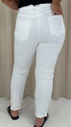 CurveWow Mom Jeans White
