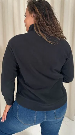 CurveWow Polar Fleece Jacket Black