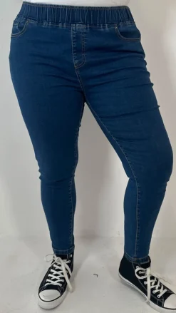 CurveWow Pull On Jegging Mid Blue