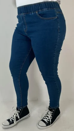 CurveWow Pull On Jegging Mid Blue