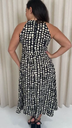 CurveWow Racer Cami Dress Mono Smudge