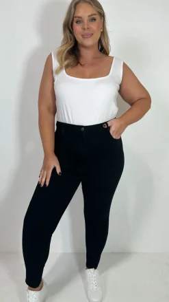 CurveWow Skinny Jeans Black