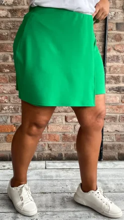 CurveWow Skuba Crepe Skort Green