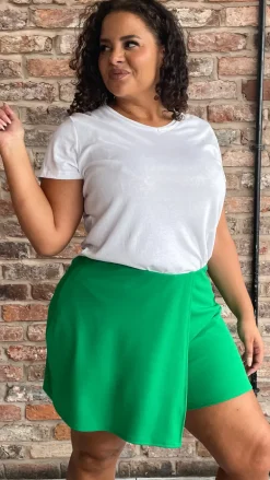 CurveWow Skuba Crepe Skort Green