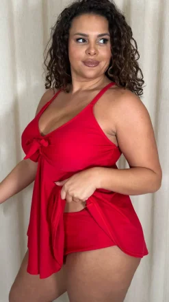 CurveWow Swim Brief Red