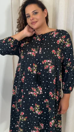 CurveWow Tassel Swing Dress Spot Floral