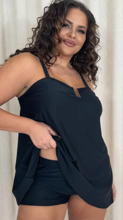 CurveWow Ubar Swimdress Black