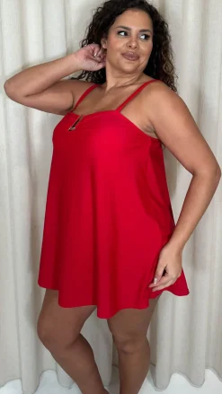 CurveWow Ubar Swimdress Red