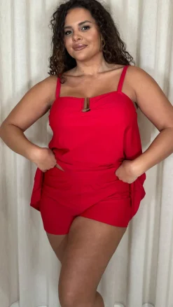 CurveWow Ubar Swimdress Red