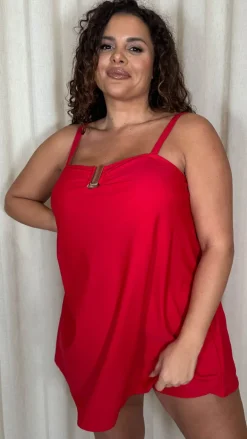 CurveWow Ubar Swimdress Red