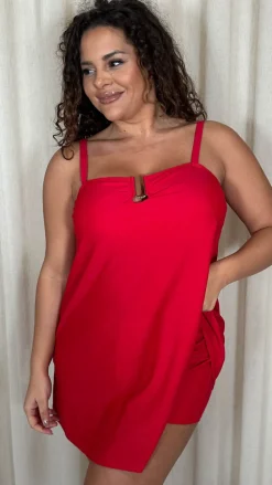 CurveWow Ubar Swimdress Red