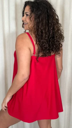 CurveWow Ubar Swimdress Red