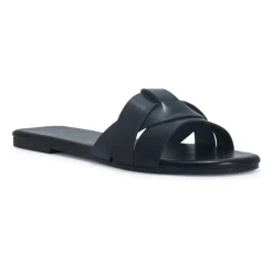 Plait Mule Sandal Black