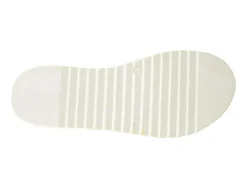 Sling Back Buckle Wedge Sandal White PU